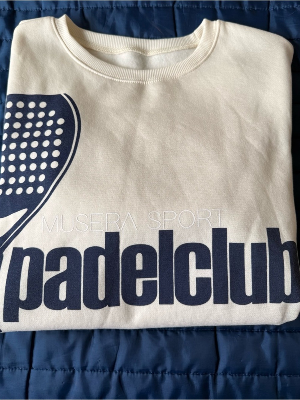 Padelclub Graphic Sweatshirt in Cream and Navy